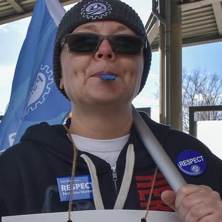 Julie Kelly at a rally